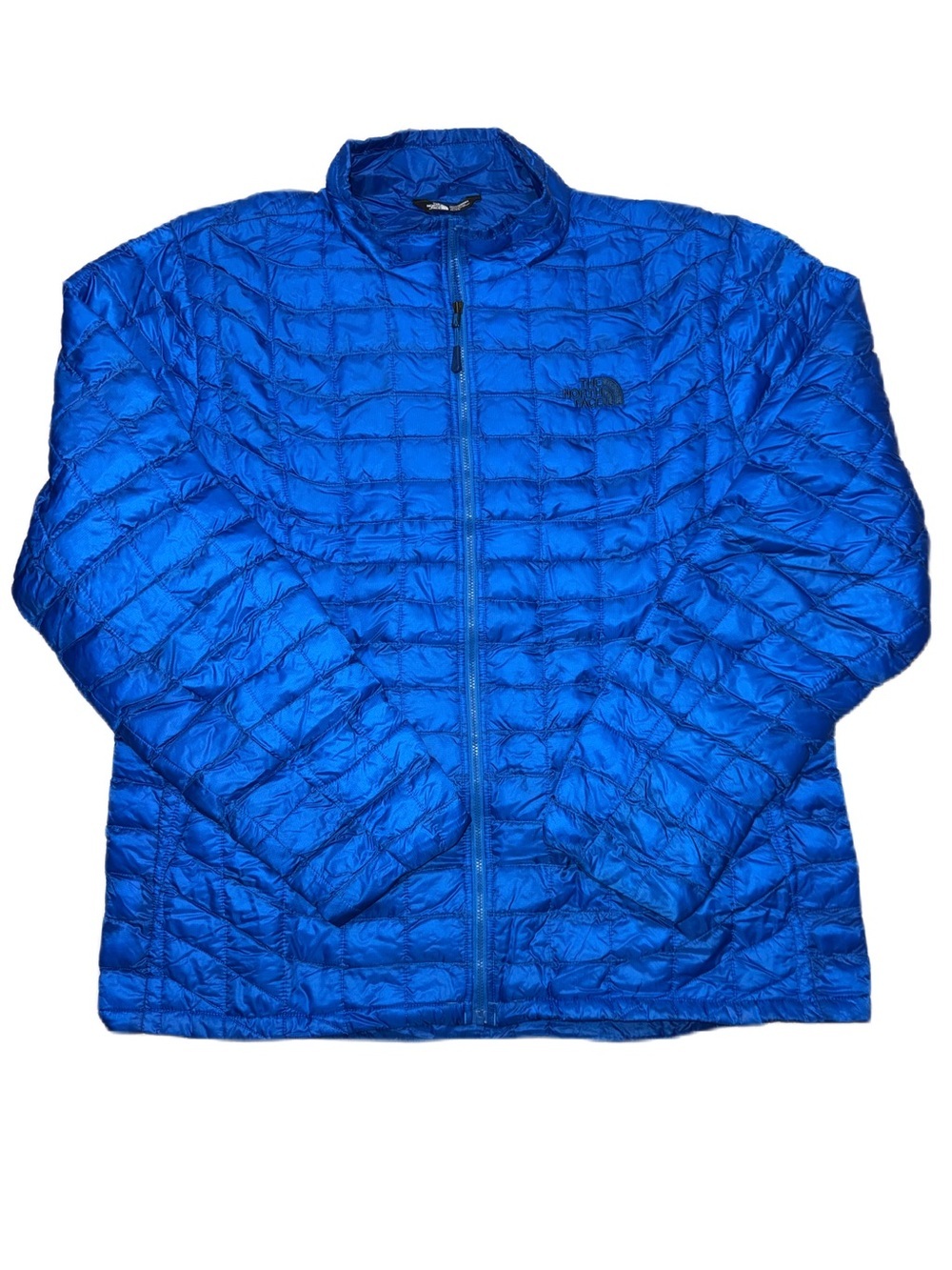 The North Face Thermoball XL Royal Blue Lightweight Packable Puffer Jacket EUC